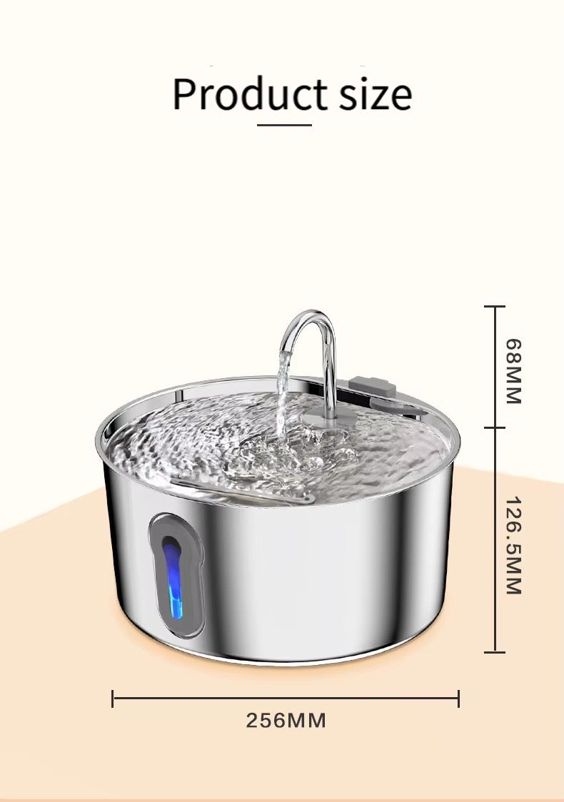 Pawtive Stainless Steel Pet Fountain