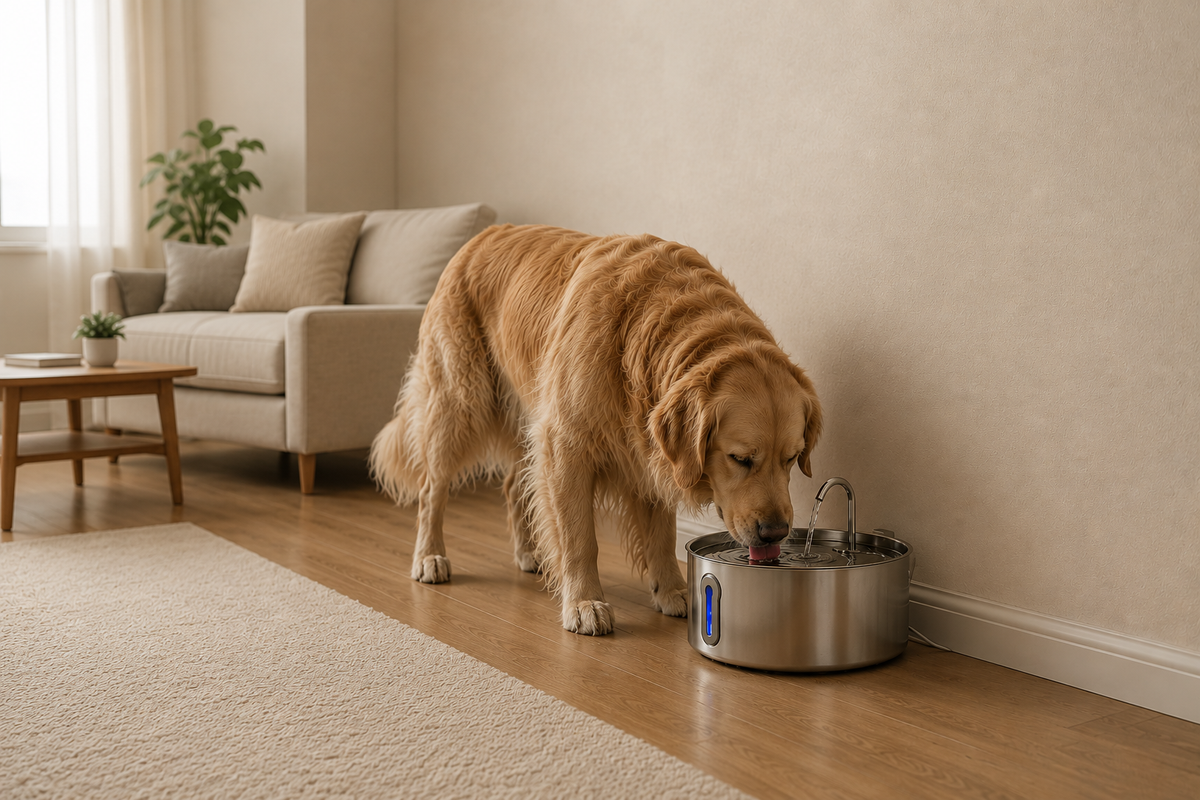 Pawtive Stainless Steel Pet Fountain